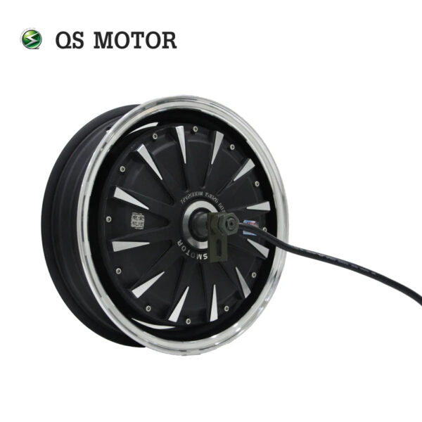 QS Motor 12*3.5inch 5000W V4 48V 100kph 72V 150kph Hub Motor for Electric Motorcycle - Image 2