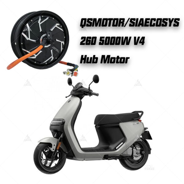 QS Motor 12*3.5inch 5000W V4 48V 100kph 72V 150kph Hub Motor for Electric Motorcycle - Image 8