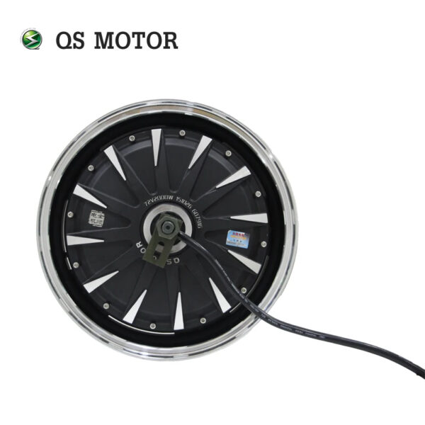QS Motor 12*3.5inch 5000W V4 48V 100kph 72V 150kph Hub Motor for Electric Motorcycle - Image 4