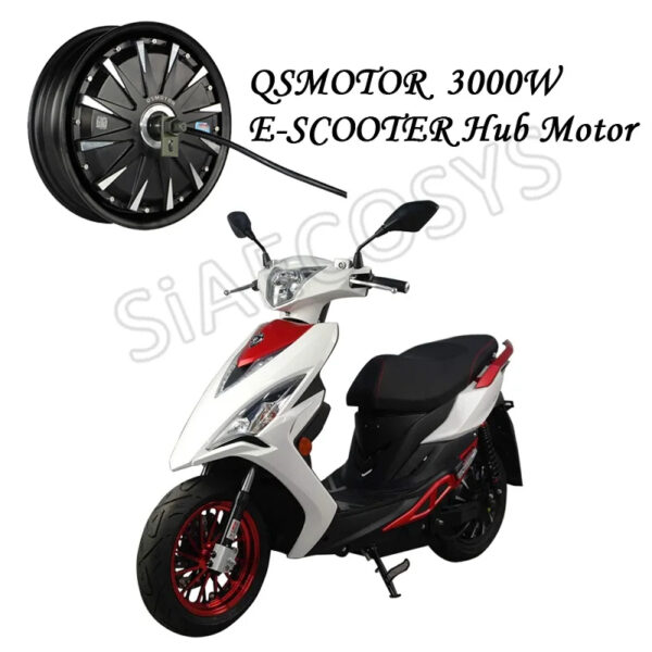 SiAECOSYS QS MOTOR 12inch 1000W 72V 45kph Hub Motor with EM30SP Controller and Kits for Scooter - Image 8