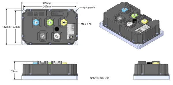 10000W 12000W 72V-96V Sine Wave Programmable BLDC Motor Controller With Regen For Electric Scooter Motorcycle - Image 3