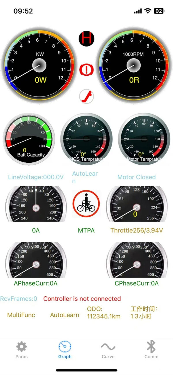 10000W 12000W 72V-96V Sine Wave Programmable BLDC Motor Controller With Regen For Electric Scooter Motorcycle - Image 5