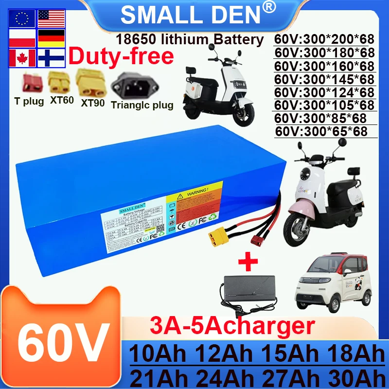 60V 10Ah12Ah 15Ah 18Ah 21Ah 24Ah 27Ah 30Ah 18650 or 21700 Lithium Battery Pack 2500W Power Built in BMS Electric Motorcycle Tricycle - Image 8