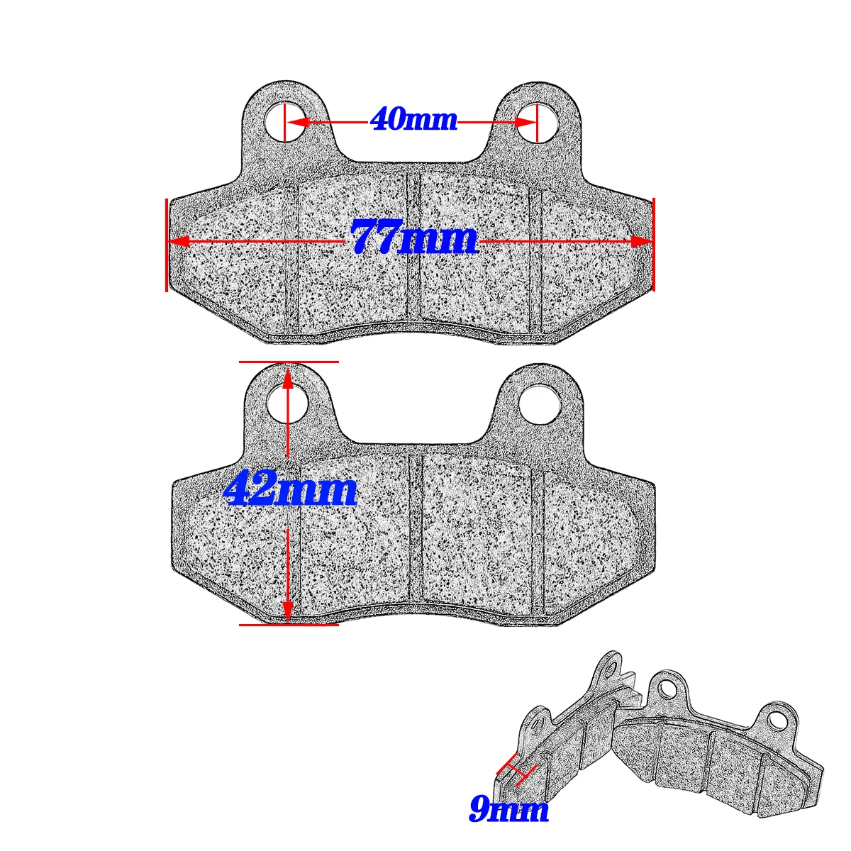 Motorcycle Front & Rear Brake Pads For Emmo Hornet/DX GY6 Scooter Moped ATV 50cc 70cc 100cc 125cc 140cc To 200cc 250cc Pit Dirt Bike Universal - Image 5