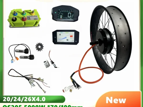 NBpower QS205 72V 5000W 170/190mm Dropout Electric Fat Bike 20/24/26x4.0 Snow Bike Rear hub Motor Wheel Kit Fardriver ND72680