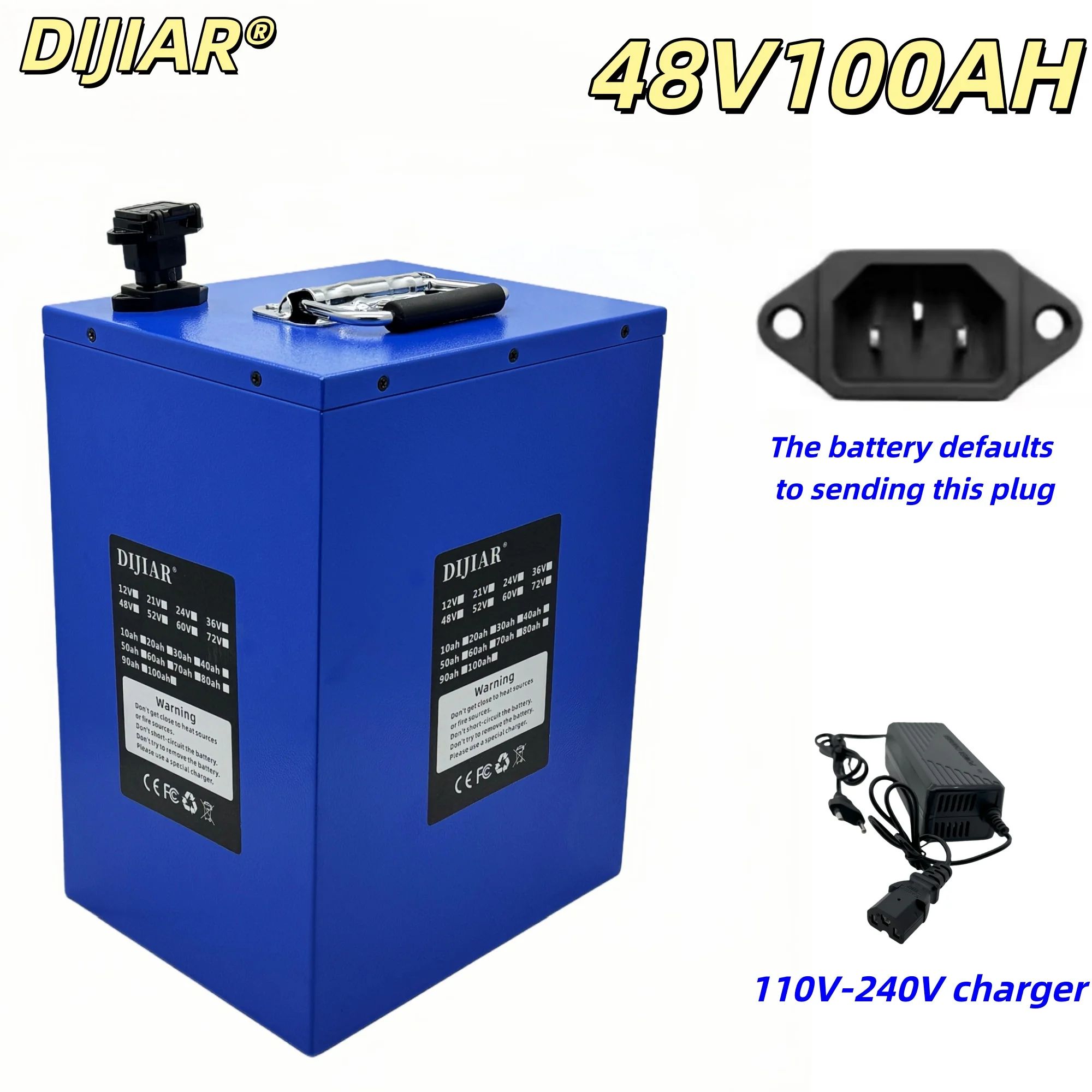 21700 lithium-ion battery, new 48V20AH-100AH, built-in BMS35AH, fast air transportation, application 500W-3000W - Image 12