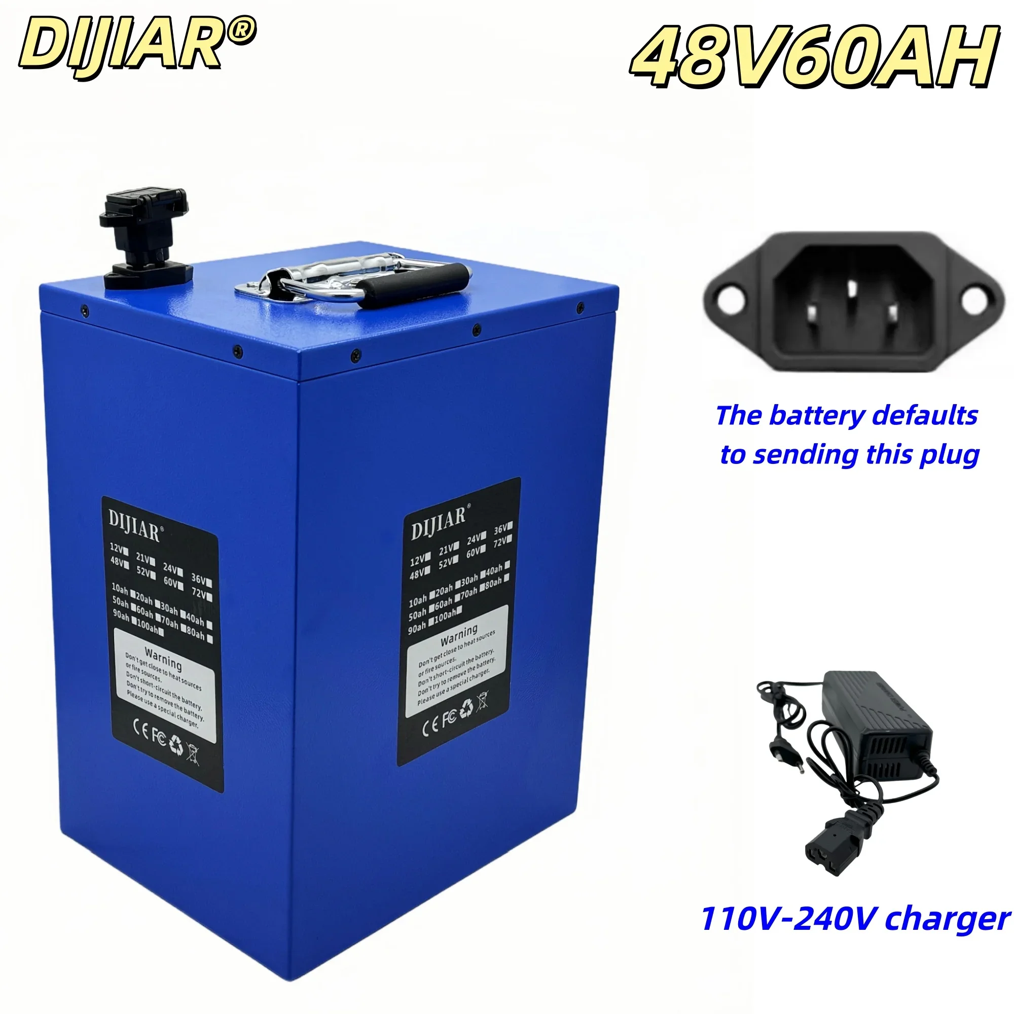 21700 lithium-ion battery, new 48V20AH-100AH, built-in BMS35AH, fast air transportation, application 500W-3000W - Image 8