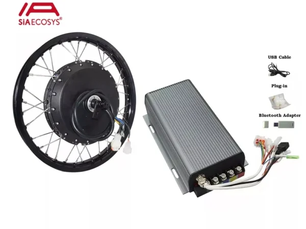 QS Motor QS273 12000W 50H V3 Electric Spoke Hub Motor with 19inch Moped Wheel Rim with SVMC72200 Controller