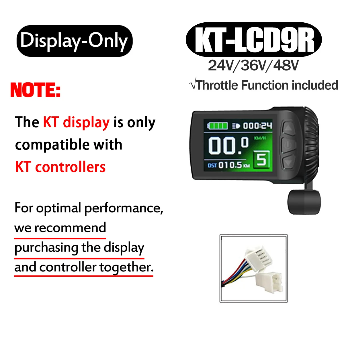KT Ebike LCD Display Kunteng 24V 36V 48V Lcd3 lcd8h led 880 LCD7 Electric Bicycle Bike Display for Electric Bike Kit Support USB - Image 11