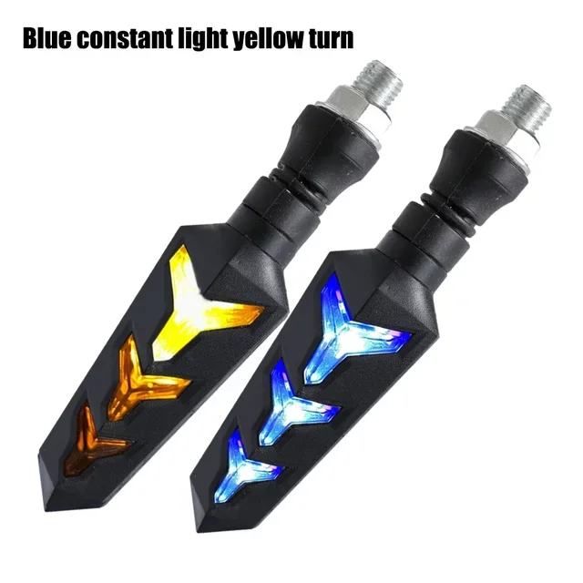LED Headlight Double-sided Turn Signal Light-emitting Arrow Two-color Flowing Water Turn Ligh Universal For Motorcycle - Image 9