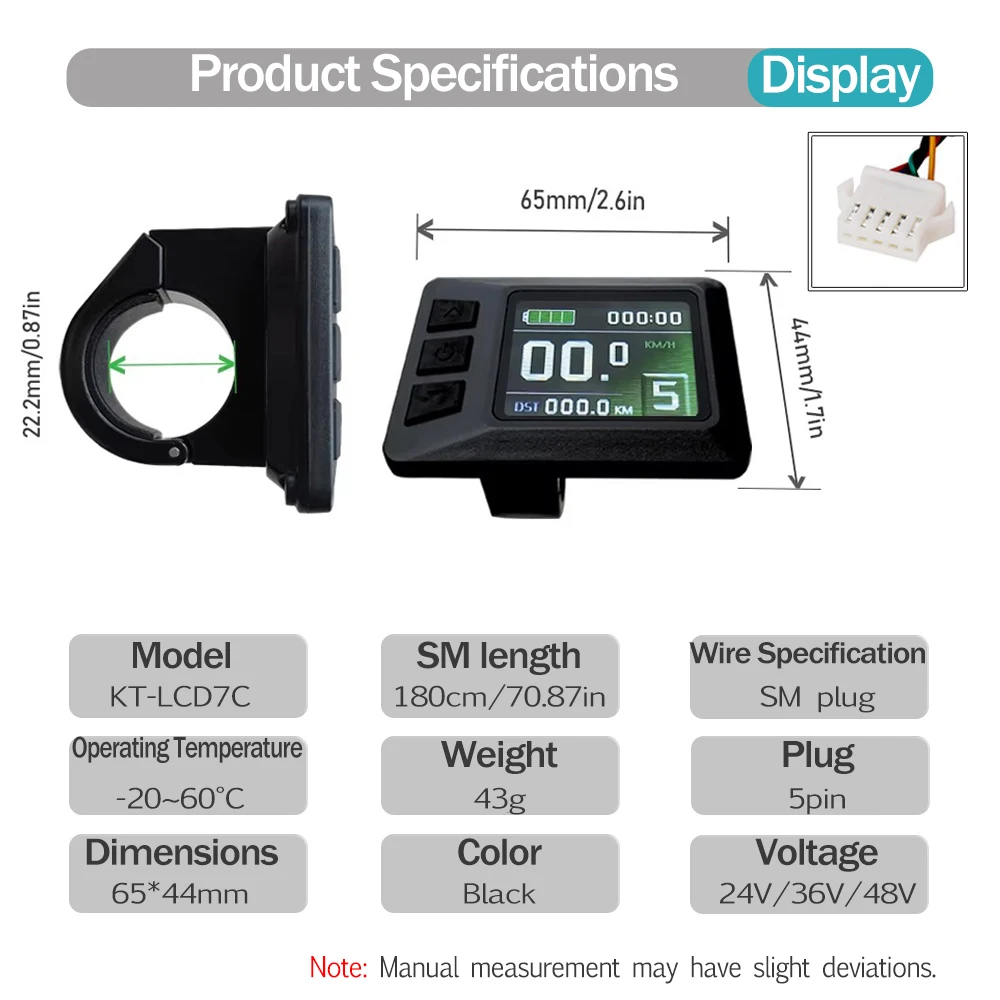 KT Ebike LCD Display Kunteng 24V 36V 48V Lcd3 lcd8h led 880 LCD7 Electric Bicycle Bike Display for Electric Bike Kit Support USB - Image 31