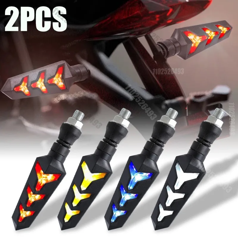 LED Headlight Double-sided Turn Signal Light-emitting Arrow Two-color Flowing Water Turn Ligh Universal For Motorcycle - Image 11