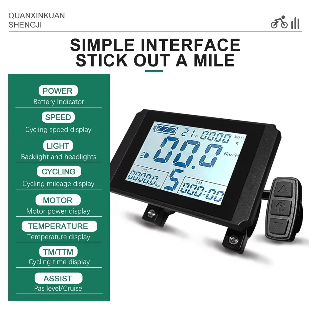 KT Ebike LCD Display Kunteng 24V 36V 48V Lcd3 lcd8h led 880 LCD7 Electric Bicycle Bike Display for Electric Bike Kit Support USB - Image 41