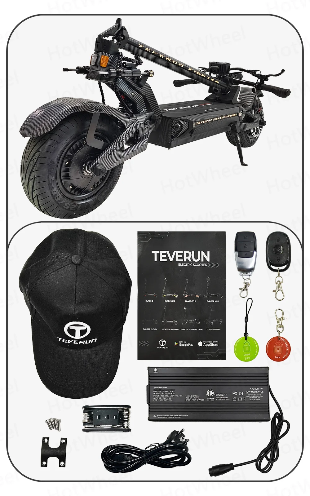 IN Stock 2025 TEVERUN Fighter Supreme+ 7260R V4 2500W*2 Dual Motor 72V 60Ah Battery 4inch Display 4-Pistons Hydraulic Brake - Image 28