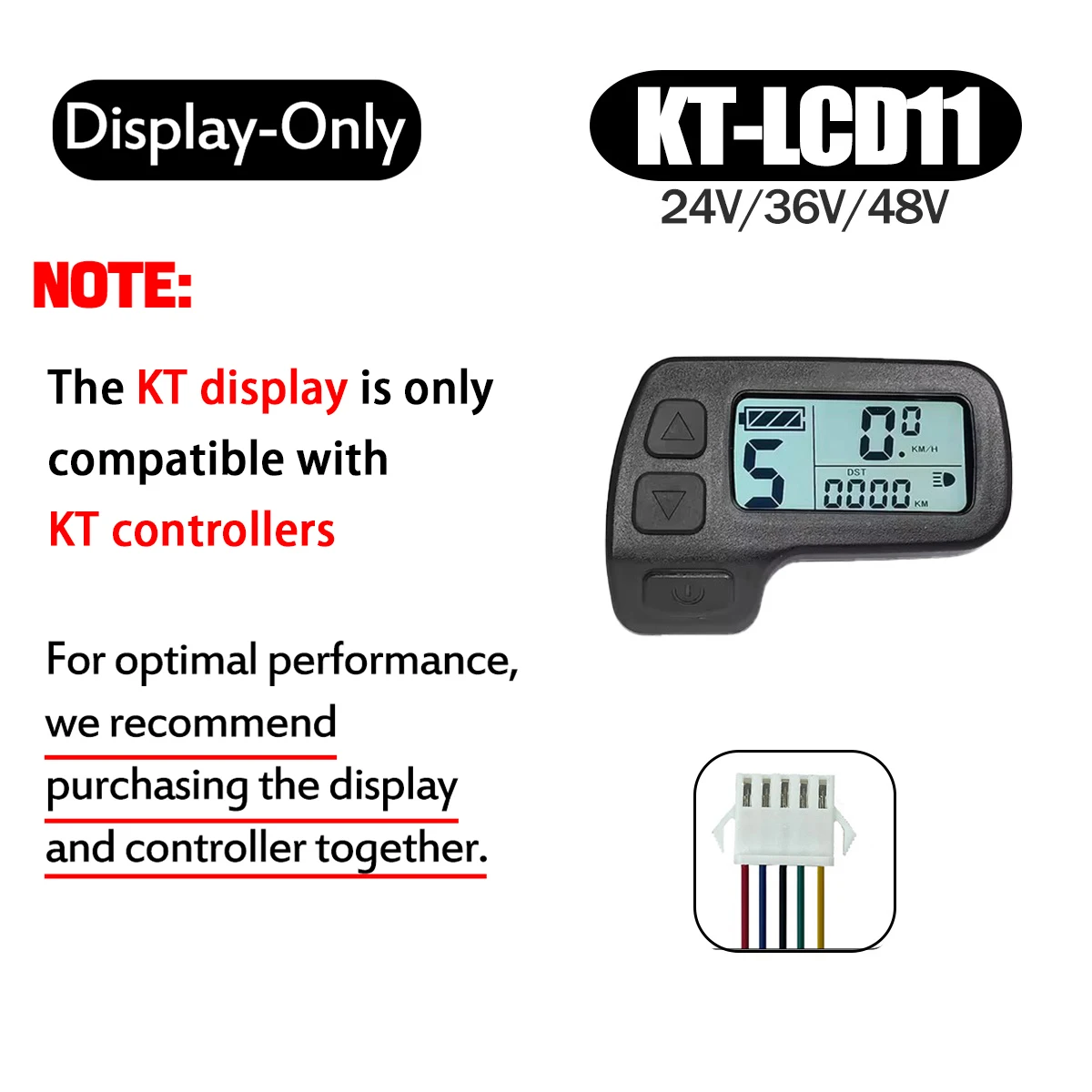 KT Ebike LCD Display Kunteng 24V 36V 48V Lcd3 lcd8h led 880 LCD7 Electric Bicycle Bike Display for Electric Bike Kit Support USB - Image 10