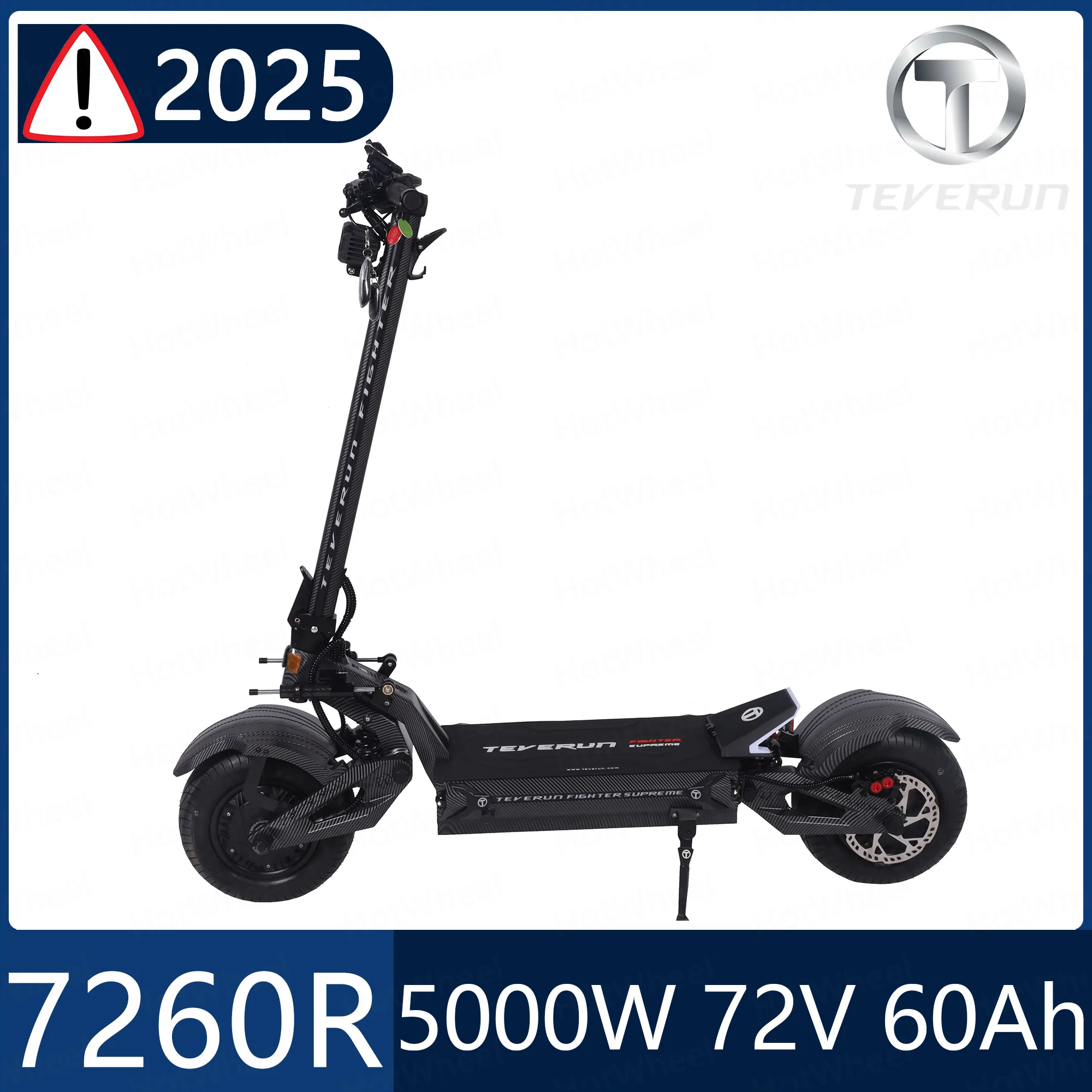 IN Stock 2025 TEVERUN Fighter Supreme+ 7260R V4 2500W*2 Dual Motor 72V 60Ah Battery 4inch Display 4-Pistons Hydraulic Brake
