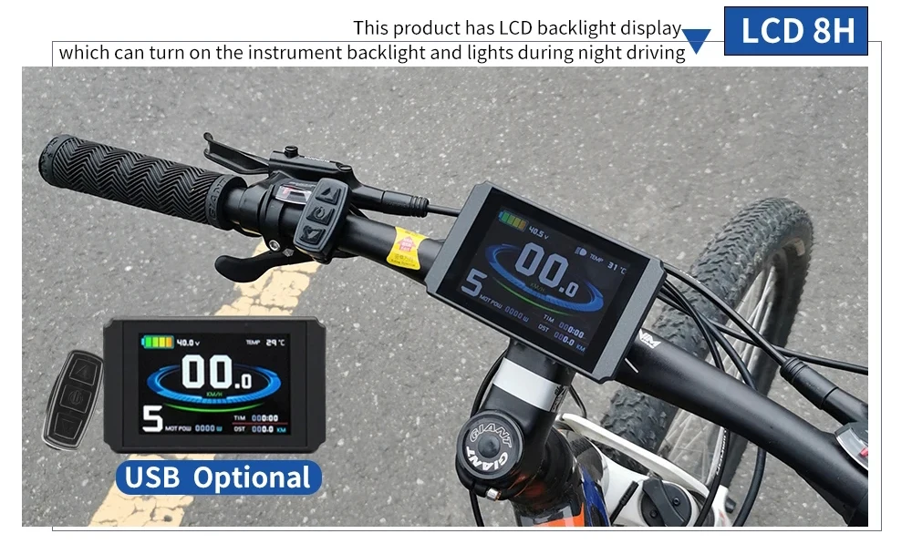 KT Ebike LCD Display Kunteng 24V 36V 48V Lcd3 lcd8h led 880 LCD7 Electric Bicycle Bike Display for Electric Bike Kit Support USB - Image 24