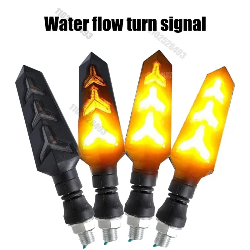 LED Headlight Double-sided Turn Signal Light-emitting Arrow Two-color Flowing Water Turn Ligh Universal For Motorcycle - Image 12