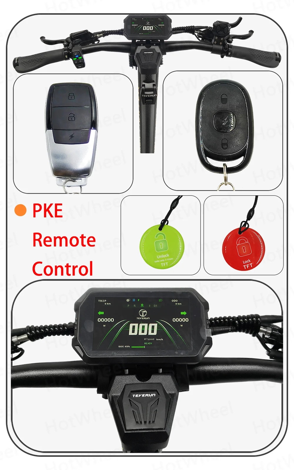 IN Stock 2025 TEVERUN Fighter Supreme+ 7260R V4 2500W*2 Dual Motor 72V 60Ah Battery 4inch Display 4-Pistons Hydraulic Brake - Image 11