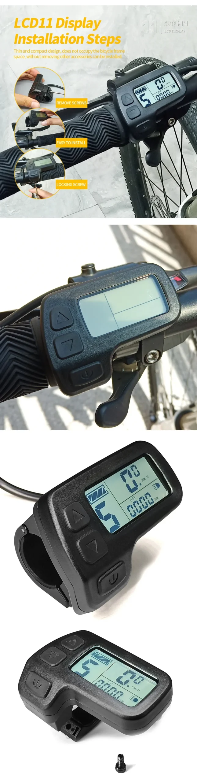 KT Ebike LCD Display Kunteng 24V 36V 48V Lcd3 lcd8h led 880 LCD7 Electric Bicycle Bike Display for Electric Bike Kit Support USB - Image 46