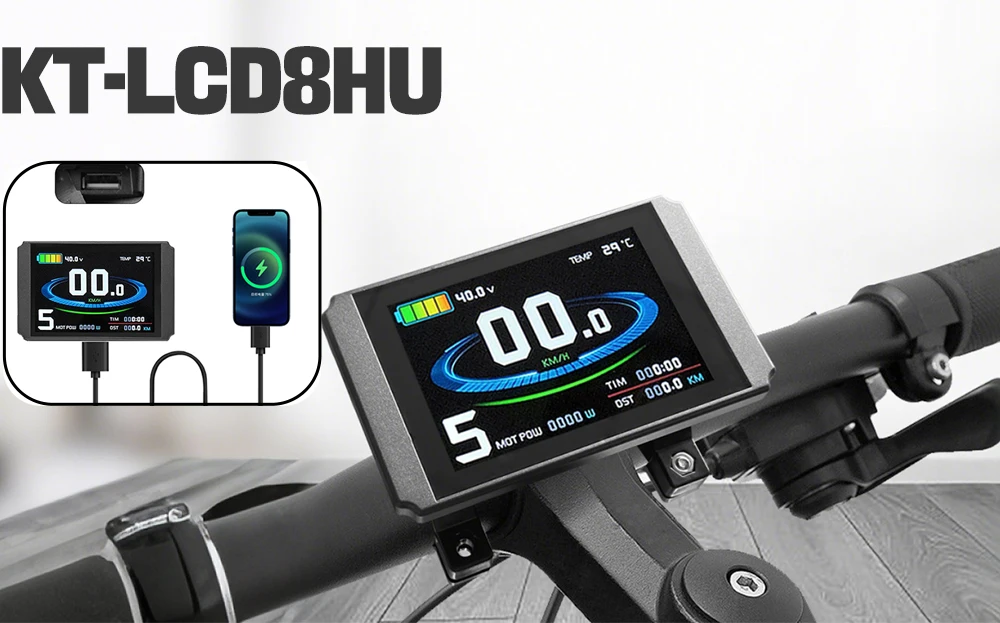 KT Ebike LCD Display Kunteng 24V 36V 48V Lcd3 lcd8h led 880 LCD7 Electric Bicycle Bike Display for Electric Bike Kit Support USB - Image 35