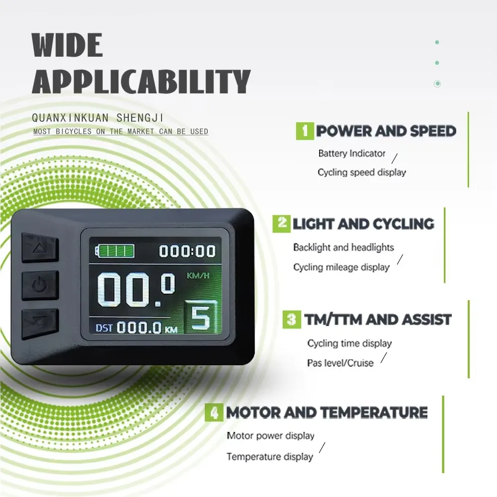 KT Ebike LCD Display Kunteng 24V 36V 48V Lcd3 lcd8h led 880 LCD7 Electric Bicycle Bike Display for Electric Bike Kit Support USB - Image 32