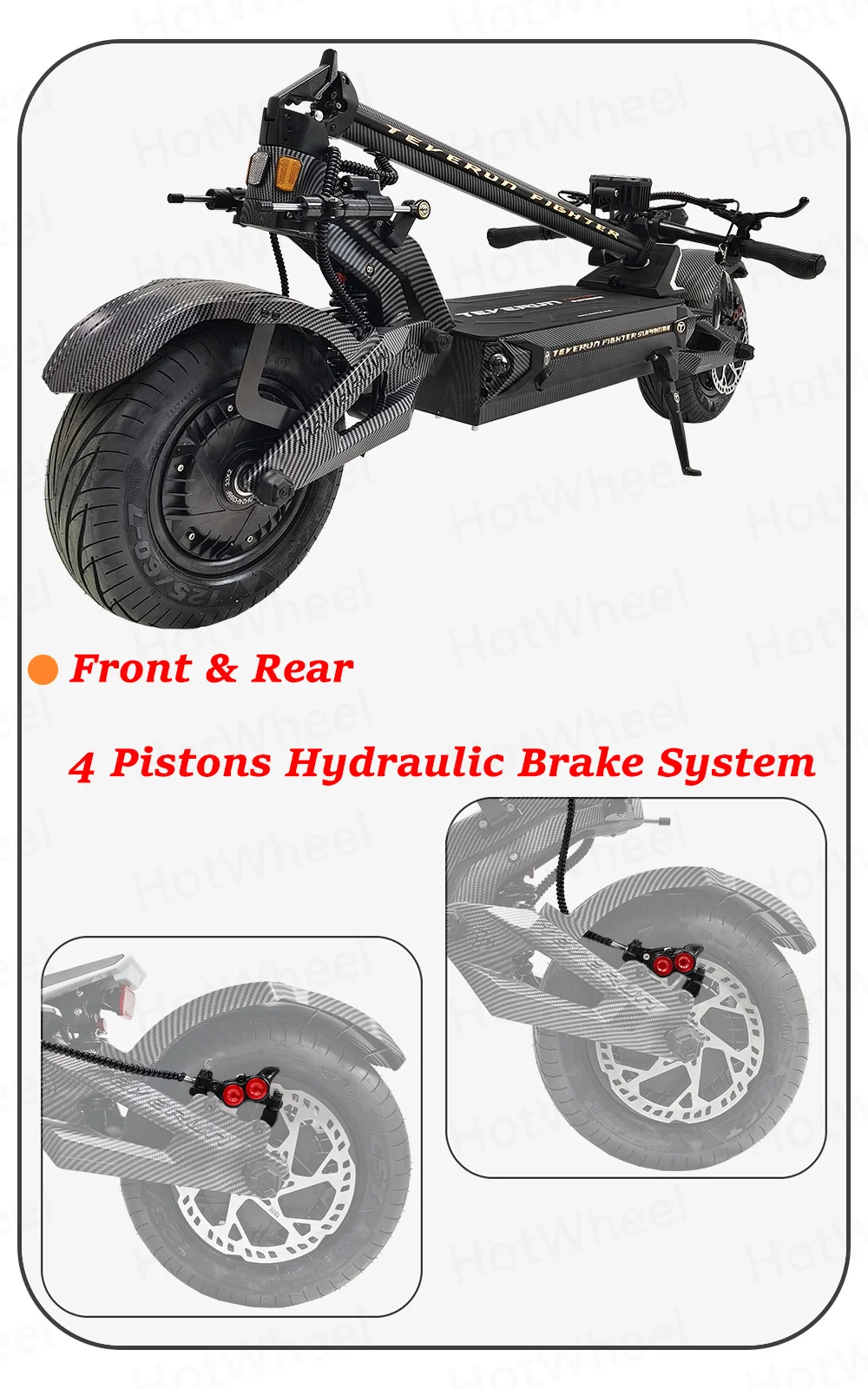 IN Stock 2025 TEVERUN Fighter Supreme+ 7260R V4 2500W*2 Dual Motor 72V 60Ah Battery 4inch Display 4-Pistons Hydraulic Brake - Image 18