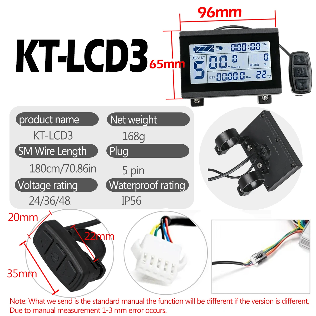 KT Ebike LCD Display Kunteng 24V 36V 48V Lcd3 lcd8h led 880 LCD7 Electric Bicycle Bike Display for Electric Bike Kit Support USB - Image 26