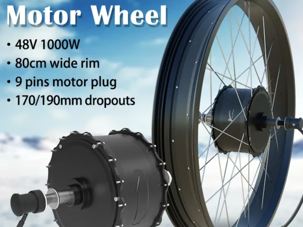 48V 1000W Fat Tire Rear Hub Motor – 20” & 26”