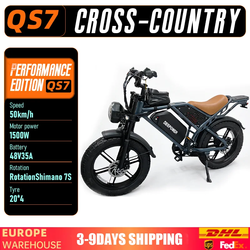 DEEPOWER Q7 luxury Edition Electric Bicycle 2000W 48V 60A Mountain and off-road E-bike 20-inch all-terrain Electric Bike - Image 9