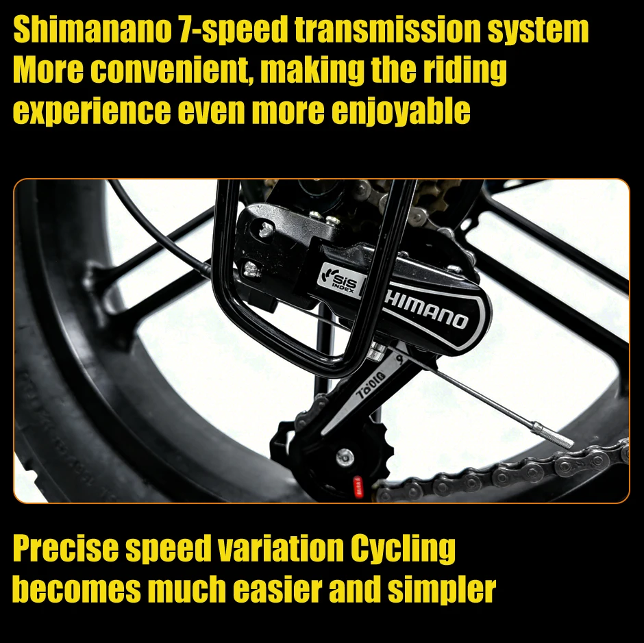 DEEPOWER Q7 luxury Edition Electric Bicycle 2000W 48V 60A Mountain and off-road E-bike 20-inch all-terrain Electric Bike - Image 26