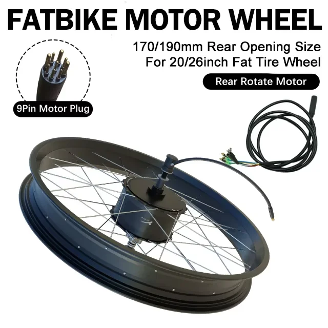 48V 1000W Fat Tire Rear Hub Motor – 20” & 26” - Image 7