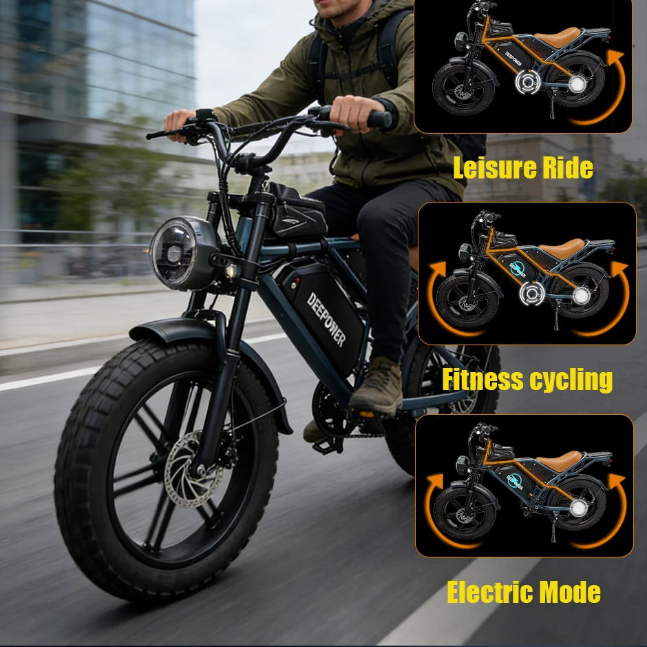 DEEPOWER Q7 luxury Edition Electric Bicycle 2000W 48V 60A Mountain and off-road E-bike 20-inch all-terrain Electric Bike - Image 29