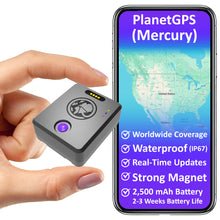 Mercury + 12 Month Worldwide Plan Included - Magnetic Waterproof GPS Tracker | 2 to 3 Weeks Battery Life
