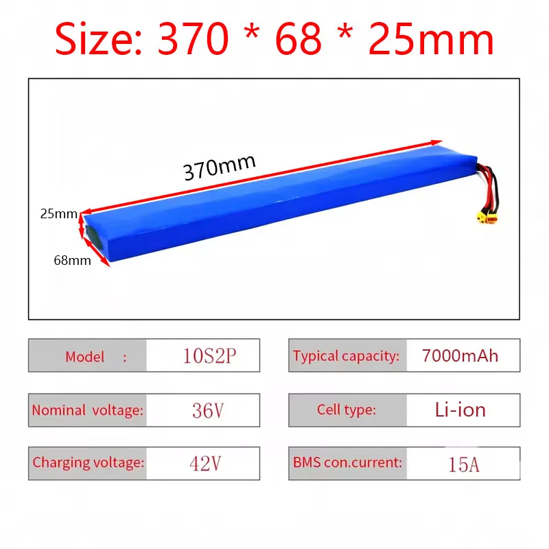 36V 5ah 7ah 10s2p Lithium Battery - Image 3